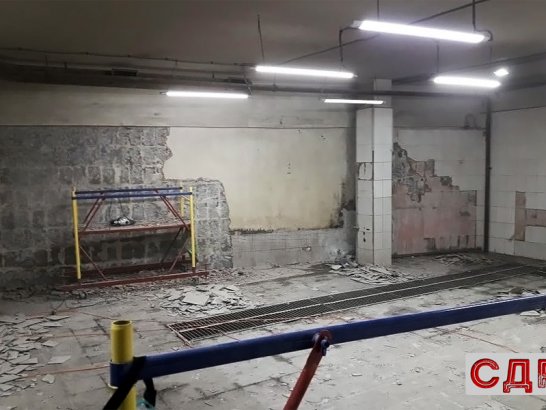 В процессе демонтажных работ.