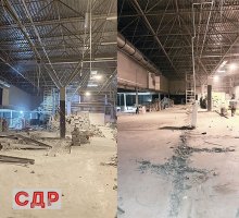 Демонтаж помещения большого магазина в Москве.