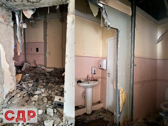 Демонтаж стен и офисных перегородок.