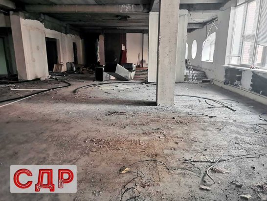 Завершение работ по демонтажу офисных помещений.