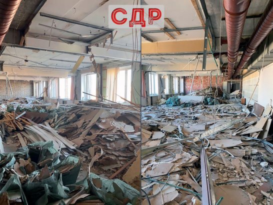 Снос перегородок между комнатами.