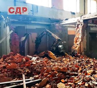 Демонтаж бетонных перекрытий снос кирпичных перегородок.