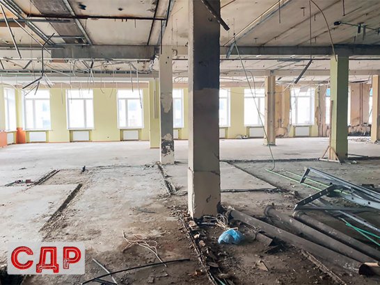 Завершение демонтажных работ в помещениях..