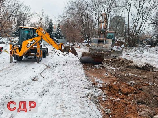 Расчистка площадки под старательство штаба.