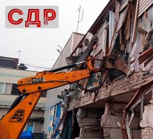 Снос здания в Москве – фото СДР.